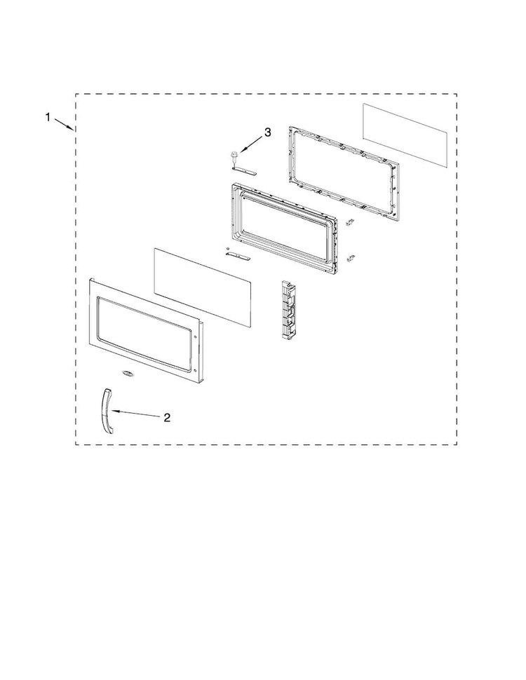 Door Parts Diagram and Parts List for AMV1150VAB0  Amana Microwave