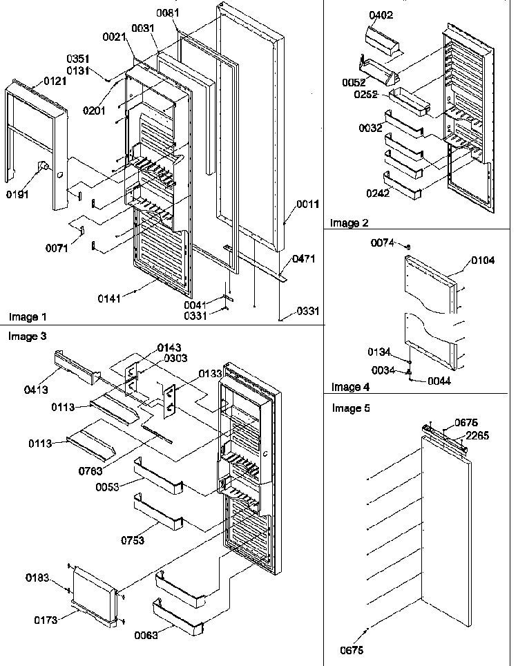 Refrigerator Door Diagram and Parts List for SBDX520TW-P1313202WW  Amana Refrigerator