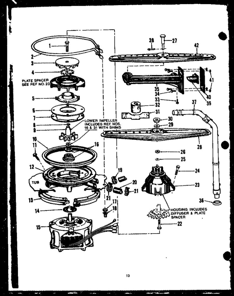 Diagram 7 Diagram and Parts List for GTX-94DW  Amana Dishwasher