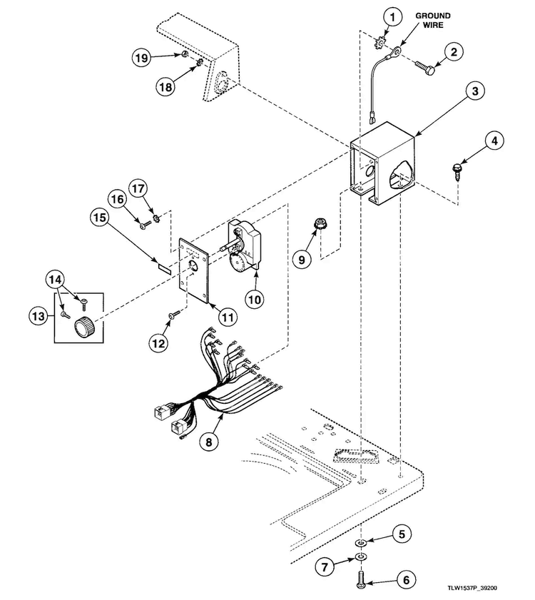 Timer Assy Diagram and Parts List for SWT020LN  Speed Queen Washer