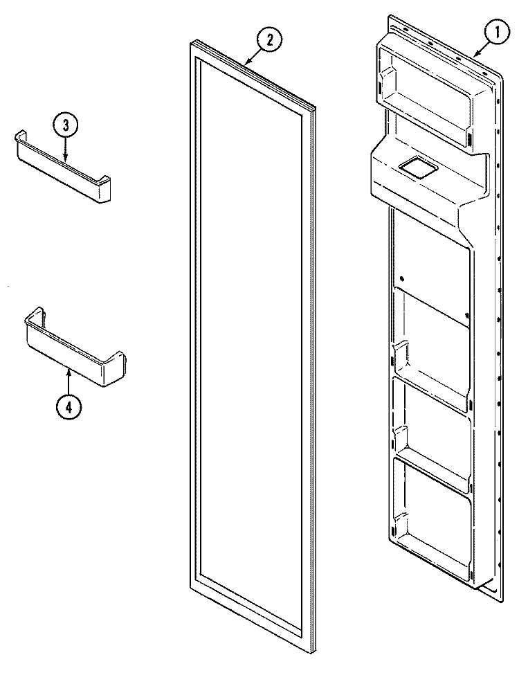 FREEZER INNER DOOR Diagram and Parts List for JRSD279W  Jenn-Air Refrigerator