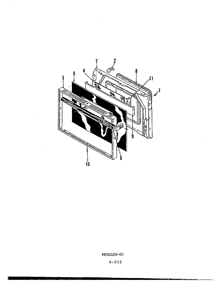 DOOR Diagram and Parts List for 687AF-CKVW  Admiral Range