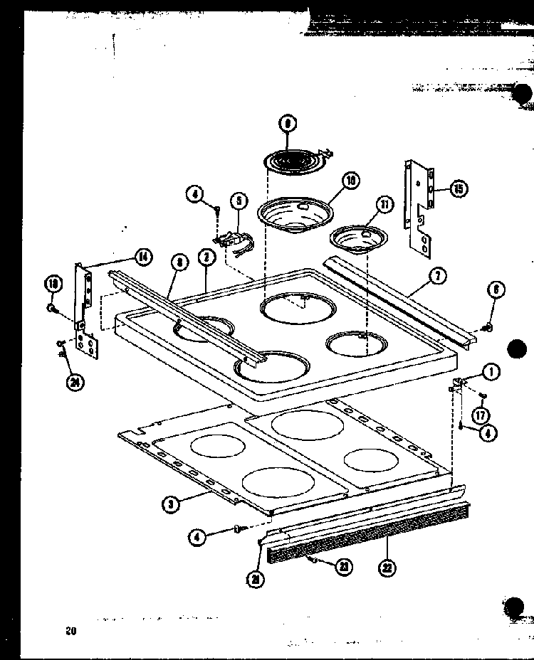 Section 3 Diagram and Parts List for RCC-6-P85318-1S  Amana Microwave