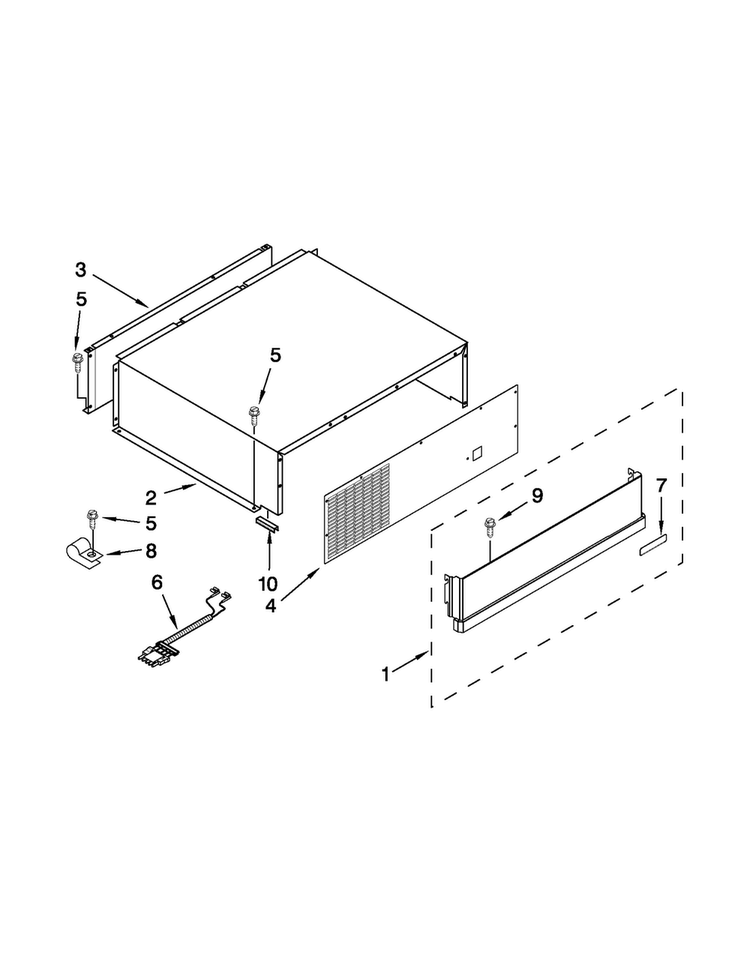 Top Grille And Unit Cover Parts Diagram and Parts List for JF42SSFXDA01  Jenn-Air Refrigerator