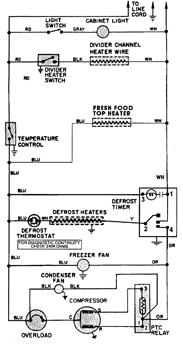 WIRING INFORMATION Diagram and Parts List for GT15A83V  Admiral Refrigerator