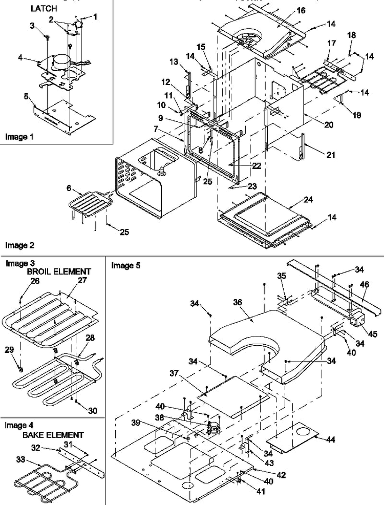 Oven Assy/bottom Insulation Diagram and Parts List for AOCS3040E-P1132348NE  Amana Wall Oven