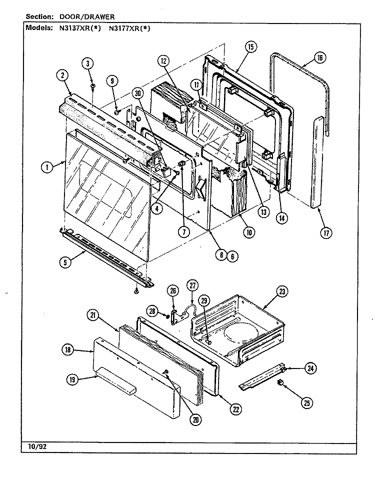 GAS CONTROLS Diagram and Parts List for NGW3M8CKV  Norge Range