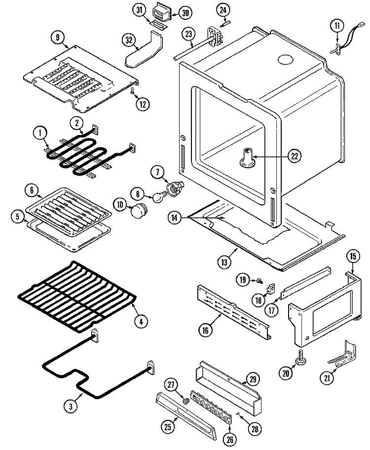 OVEN / BASE Diagram and Parts List for L3878XVA  Norge Range