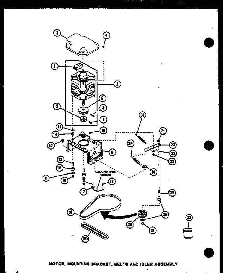 Section 9 Diagram and Parts List for LWD353 P1110508W Amana Washer