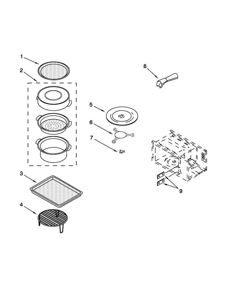 Internal Microwave Parts Diagram and Parts List for MMW9730AB01  Maytag Microwave
