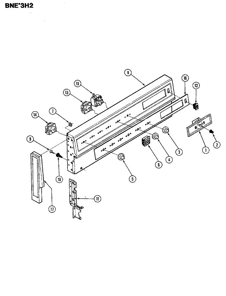 BURNER BOX ASSEMBLY Diagram and Parts List for UNGHW82-1  Norge Cooktop