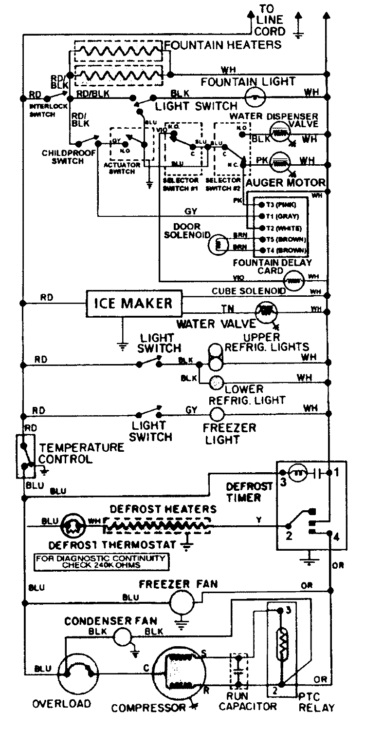 WIRING INFORMATION Diagram and Parts List for RSW22E0DAM  Maytag Refrigerator