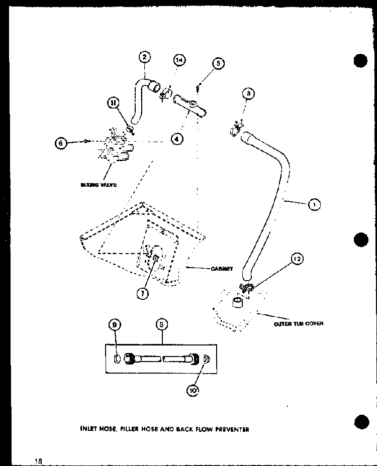Section 11 Diagram and Parts List for LW1503 P7762118W Amana Washer