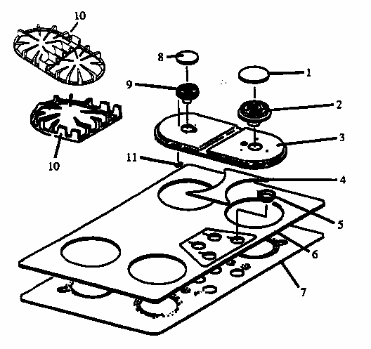 Section 7 Diagram and Parts List for RTG650-P1131491ND  Caloric Cooktop