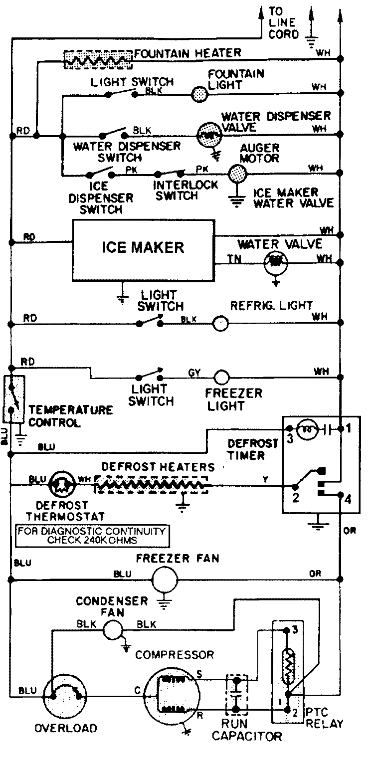 WIRING INFORMATION Diagram and Parts List for RCE224TDV  Maytag Refrigerator