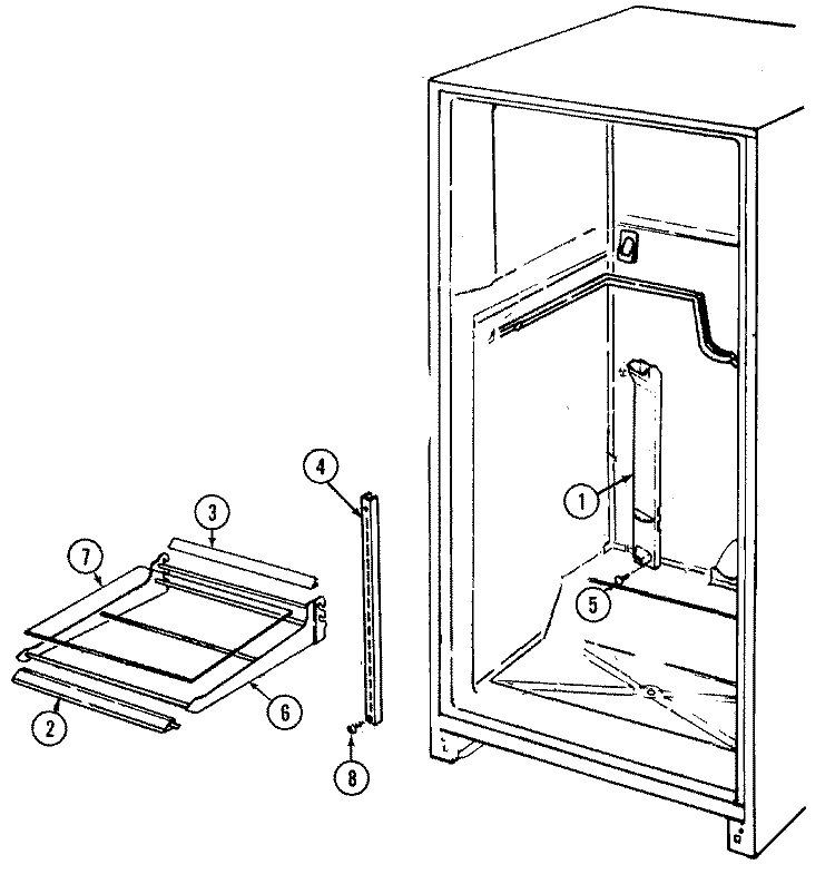 SHELVES & ACCESSORIES Diagram and Parts List for GT23A93V  Admiral Refrigerator
