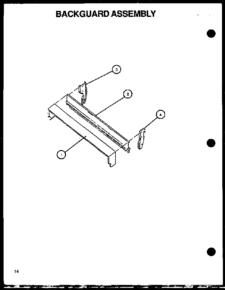 Backguard Assembly Diagram and Parts List for LBP26AA0Y P1141115NW Amana Range