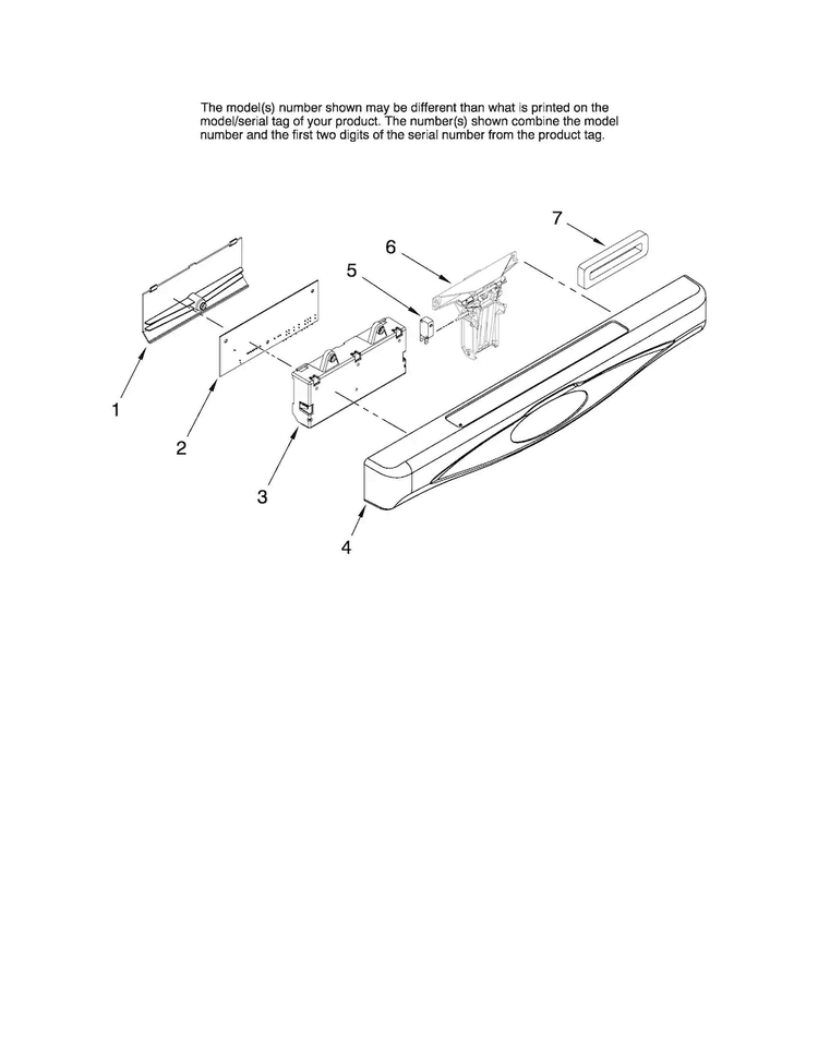 Control Panel Parts Diagram and Parts List for MDBM601AWQ0  Maytag Dishwasher