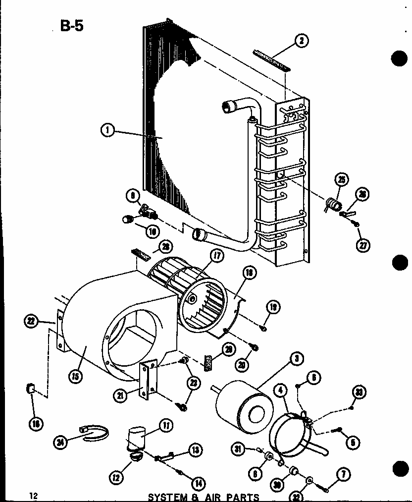System & Air Parts (epcg2408-1b/p67470-1c) (epcg3010-1b/p67470-2c) (epcg3612-1b/p67470-3c) Diagram and Parts List for EPCG4213-1B P67470-4C Amana Air Conditioner