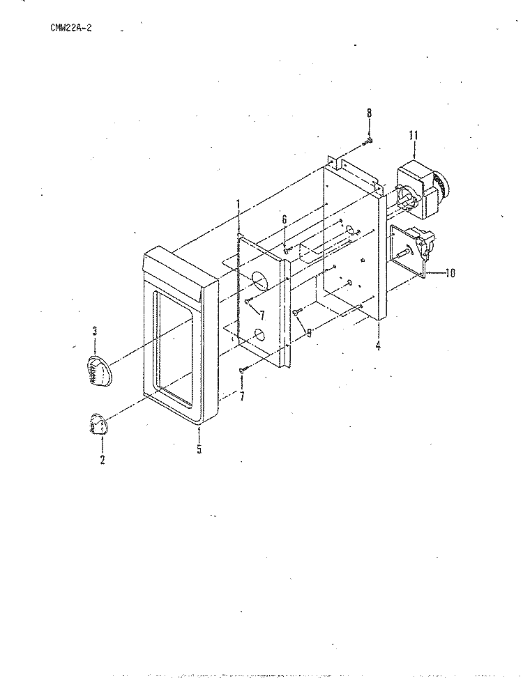 CONTROL PANEL (CMW22A2) Diagram and Parts List for CMW22A2  Crosley Microwave