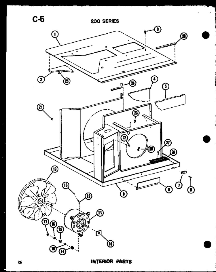 Section 14 Diagram and Parts List for 218-3K P67535-5R Amana Air Conditioner