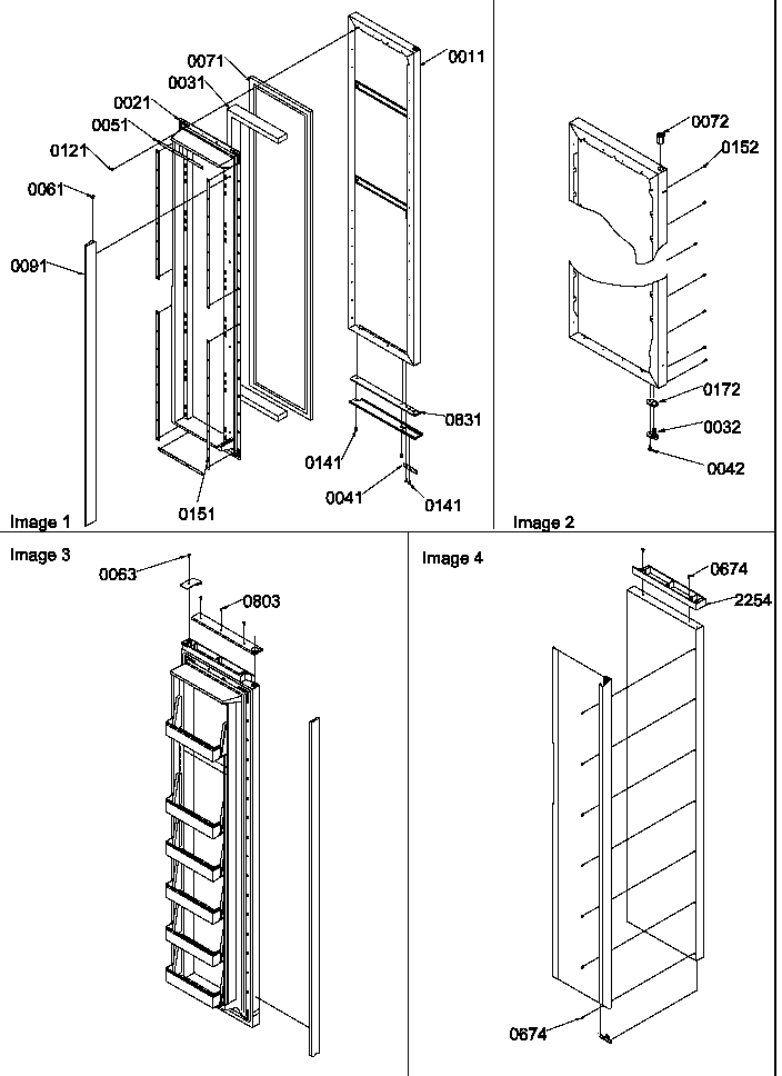 Freezer Door And Accessories Diagram and Parts List for SB520SW-P1185003WW  Amana Refrigerator