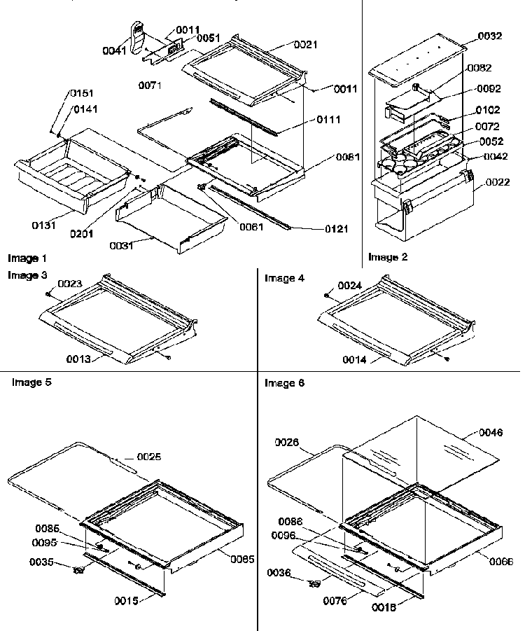 Deli, Shelf, And Crisper Assemblies Diagram and Parts List for SRDE27TPW-P1190603WW  Amana Refrigerator