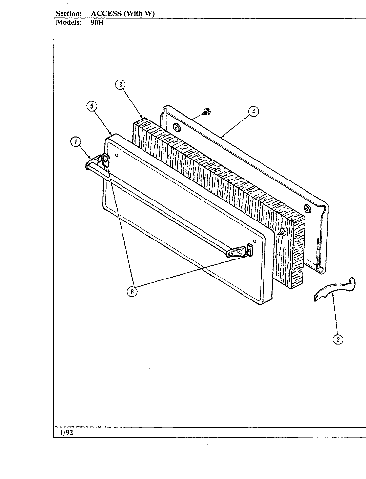 DRAWER Diagram and Parts List for 90HA-4KLX  Magic Chef Wall Oven