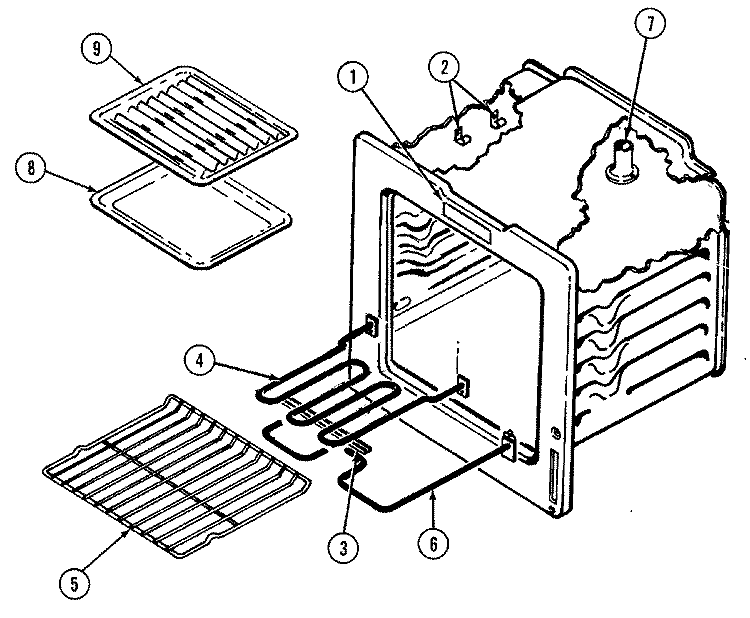 OVEN Diagram and Parts List for CC3520SRW  Crosley Range