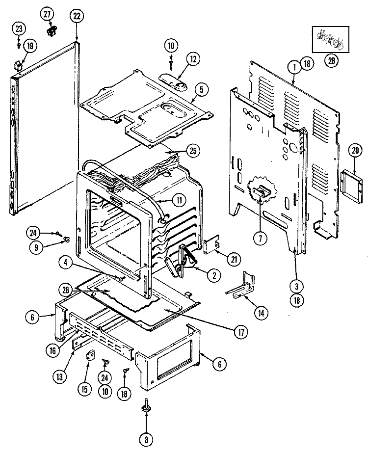 BODY (CE3531WR, CE3531XR, CE3531WRV) Diagram and Parts List for CE3531WRV  Crosley Range