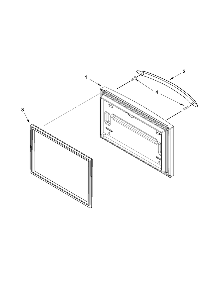 Freezer Door Diagram and Parts List for MFF2258VEW7  Maytag Refrigerator