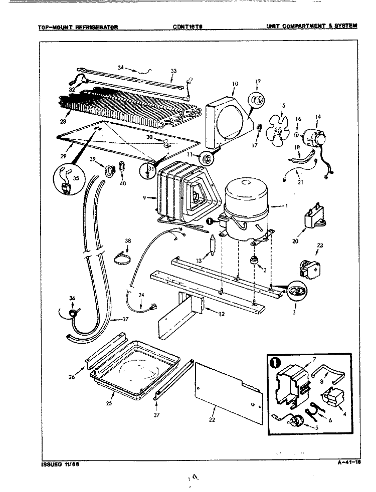 CONTROL PANEL Diagram and Parts List for CGA3D6CSVK-1  Crosley Range