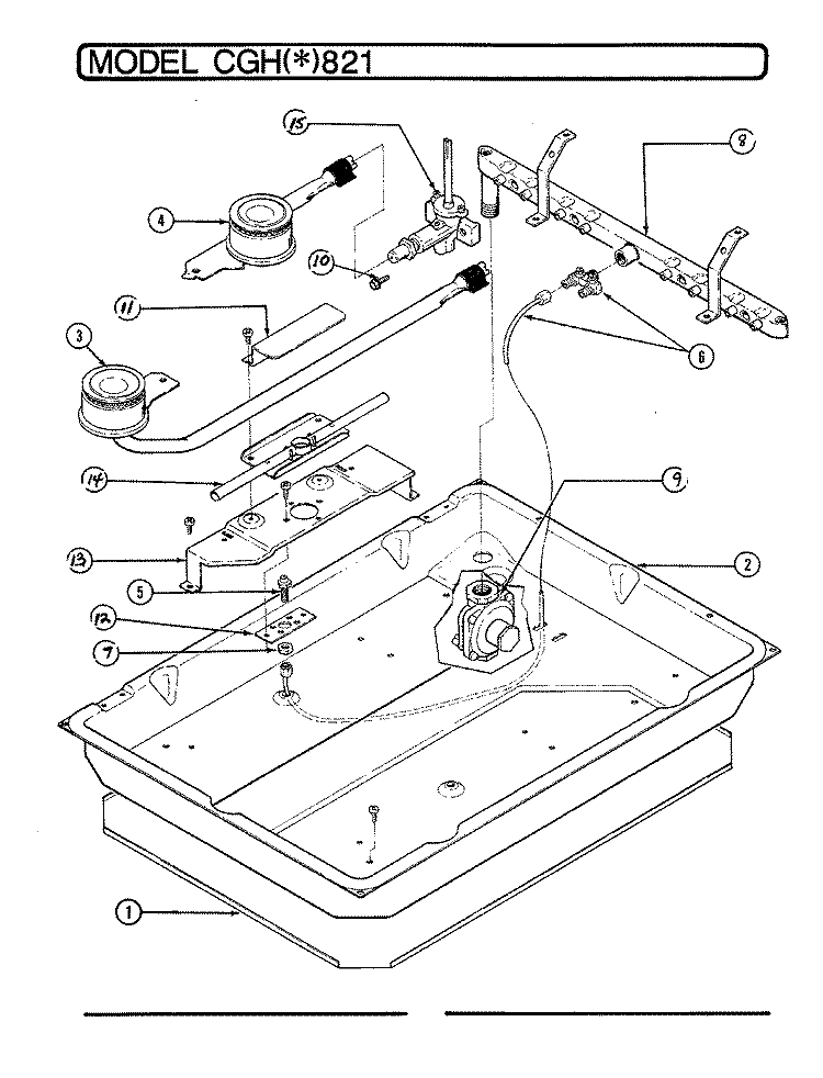 CONTROLS (CGHx821) Diagram and Parts List for CGHA821  Crosley Cooktop