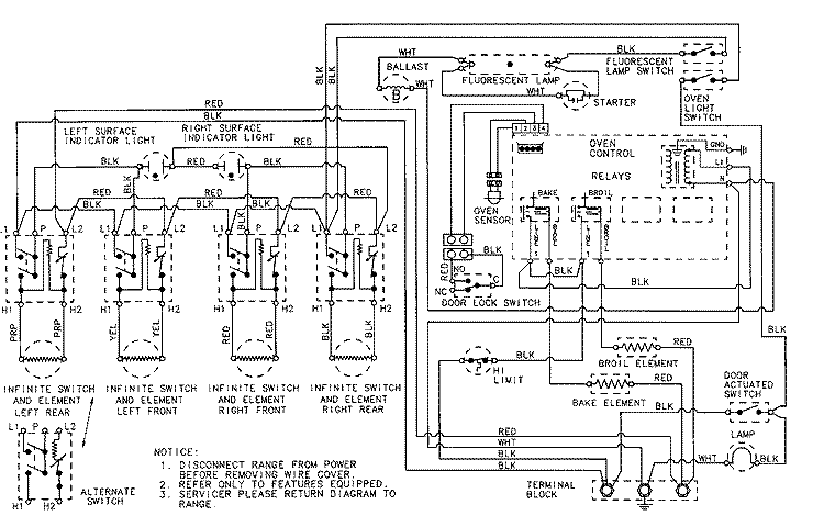 WIRING INFORMATION Diagram and Parts List for CRE9400ACL  Maytag Range