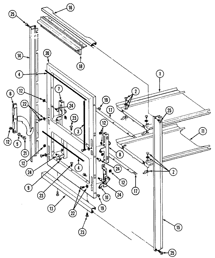 BODY Diagram and Parts List for CWGA200AAB  Maytag Wall Oven