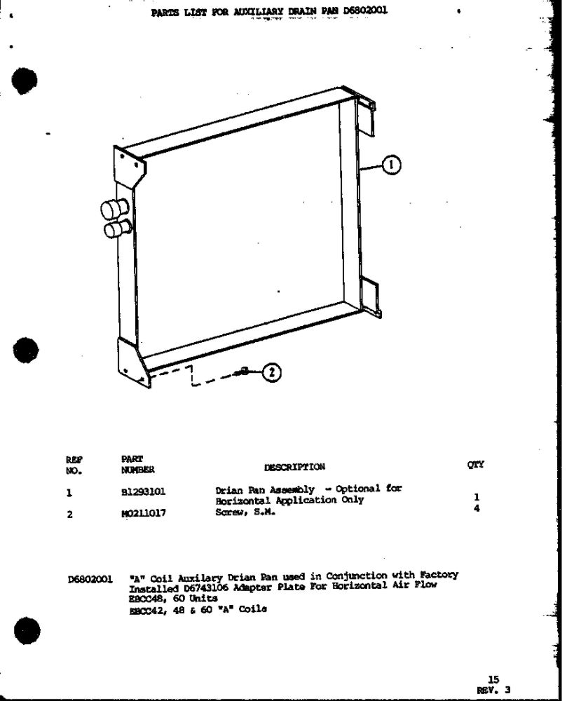 Diagram 4 Diagram and Parts List for D6802001  Amana Air Conditioner
