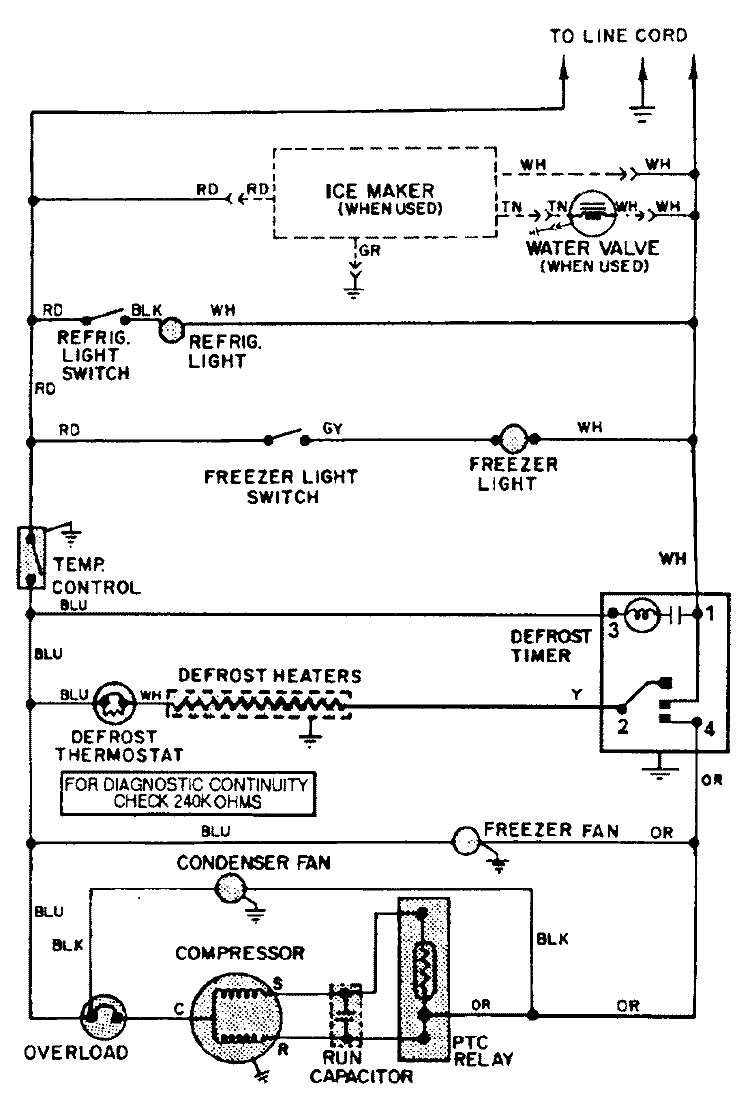 WIRING INFORMATION Diagram and Parts List for NS208NA  Magic Chef Refrigerator