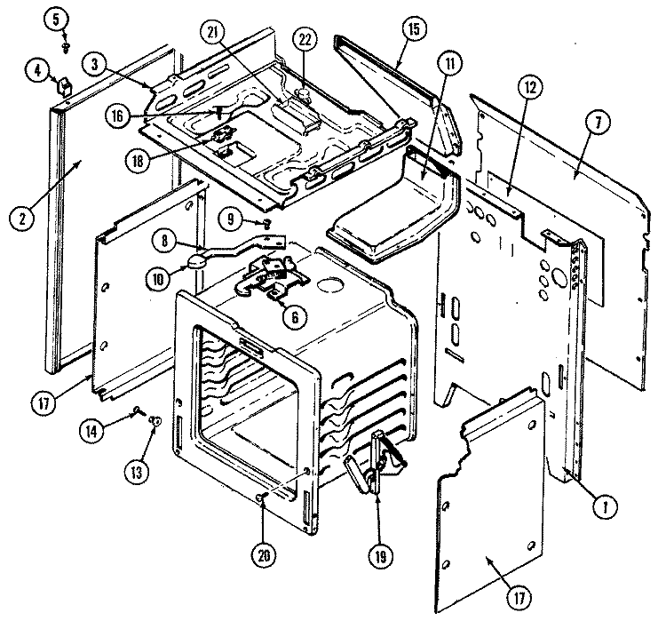 BODY Diagram and Parts List for CRGA650AAL  Admiral Range