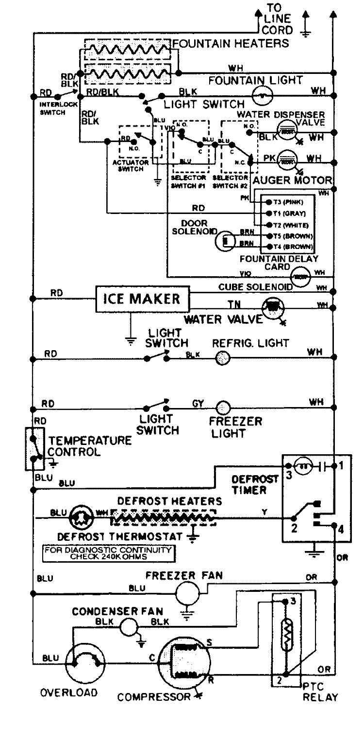 WIRING INFORMATION Diagram and Parts List for GS24A8D3V  Admiral Refrigerator