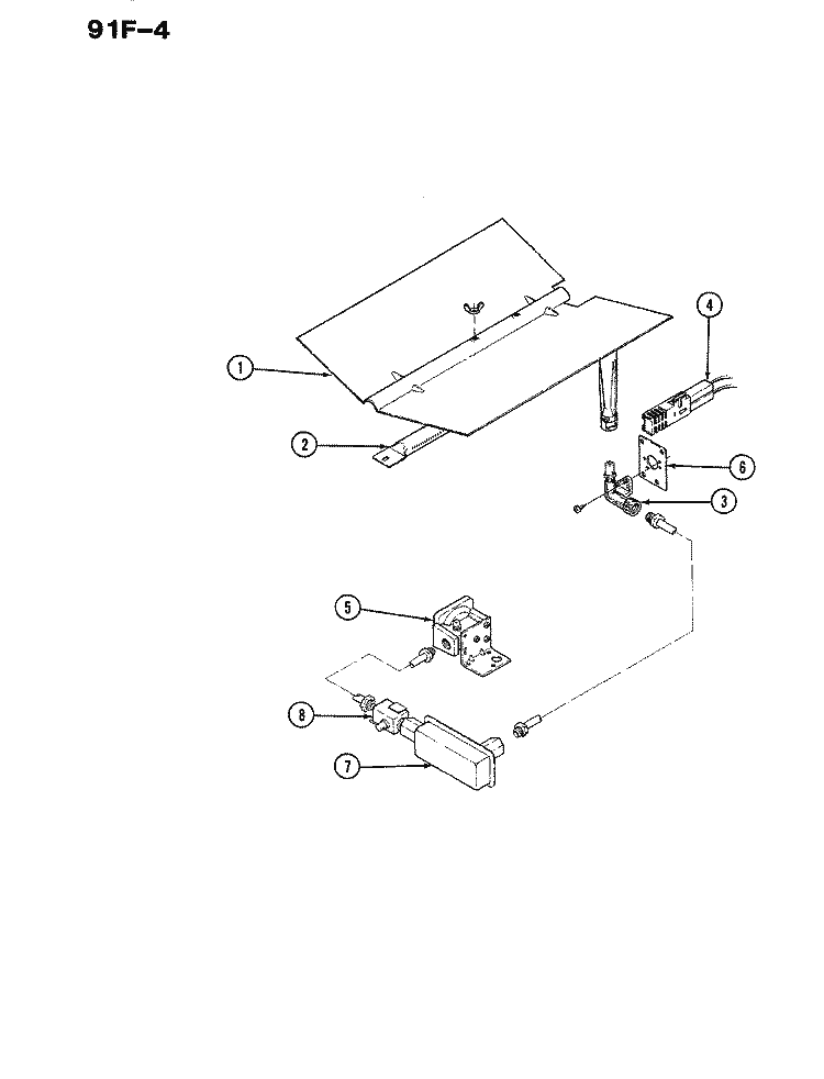 OVEN BURNER ASSEMBLY Diagram and Parts List for 91F-4KVW  Magic Chef Wall Oven