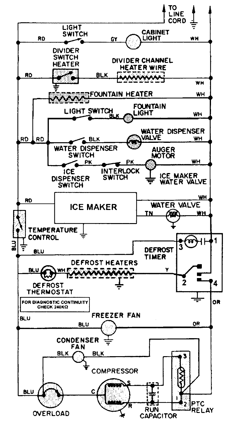 WIRING INFORMATION Diagram and Parts List for GT18Y8DV  Maytag Refrigerator
