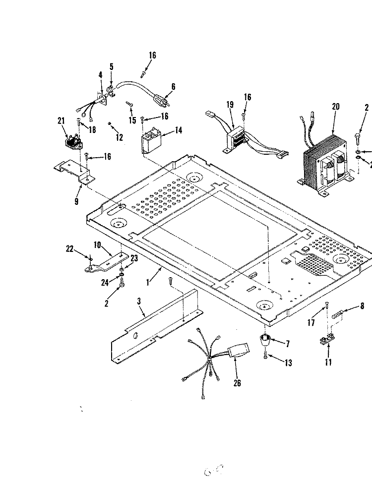 TRANSFORMER & TRIAC Diagram and Parts List for M215  Hardwick Microwave