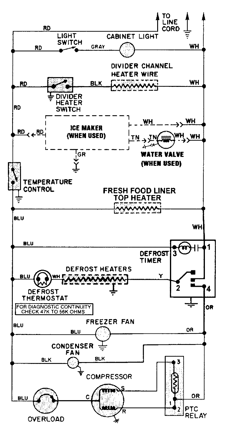 WIRING INFORMATION Diagram and Parts List for GT21A93V  Maytag Refrigerator
