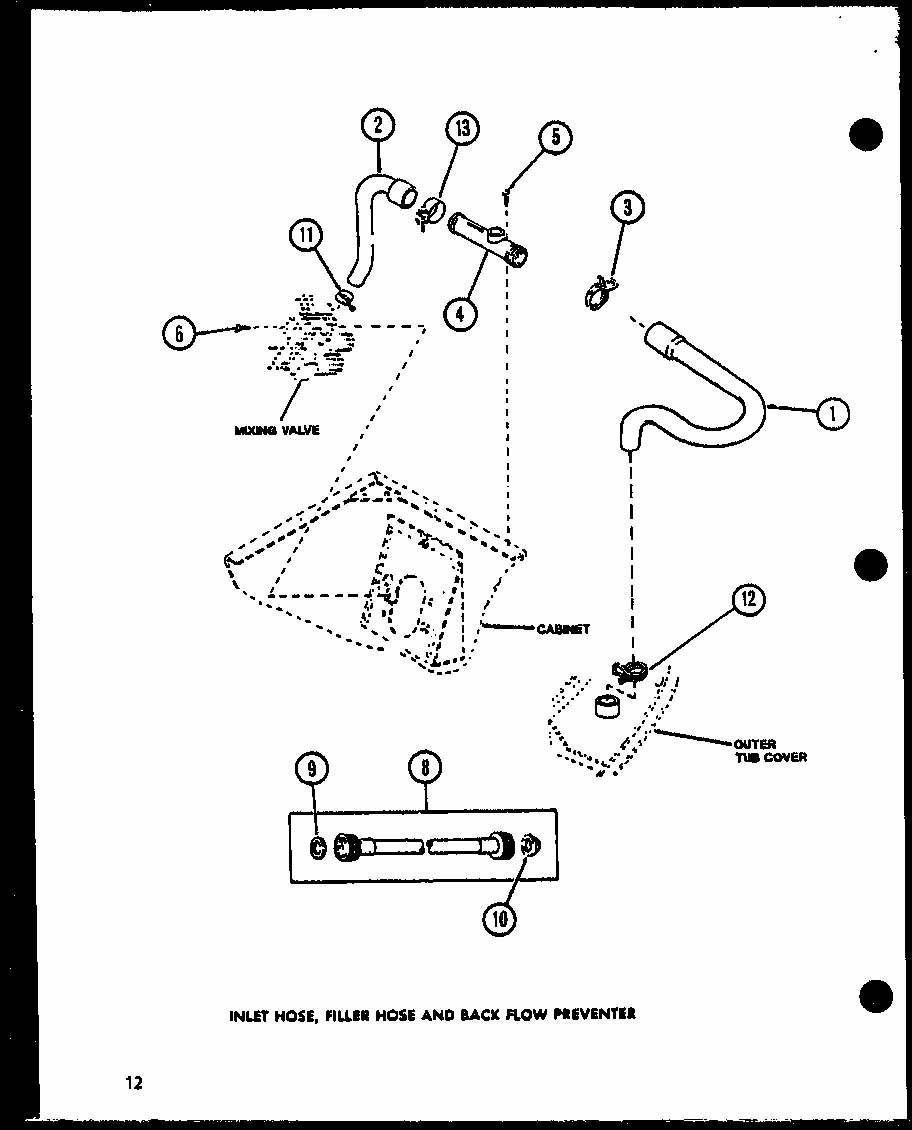 Section 5 Diagram and Parts List for LW3903L-P1122404L  Amana Washer