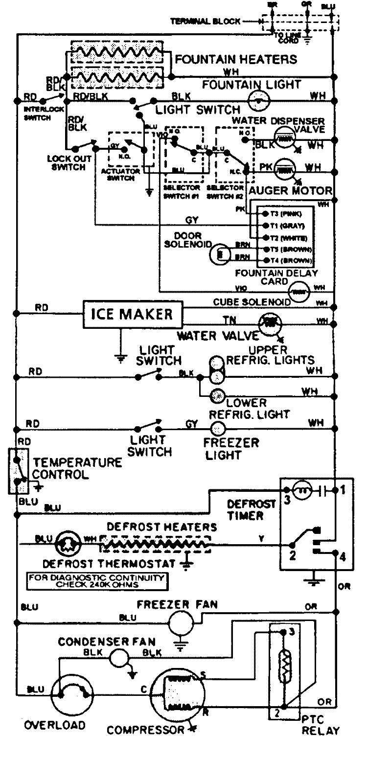 WIRING INFORMATION (REV.11) Diagram and Parts List for RSW2400CKE  International Refrigerator