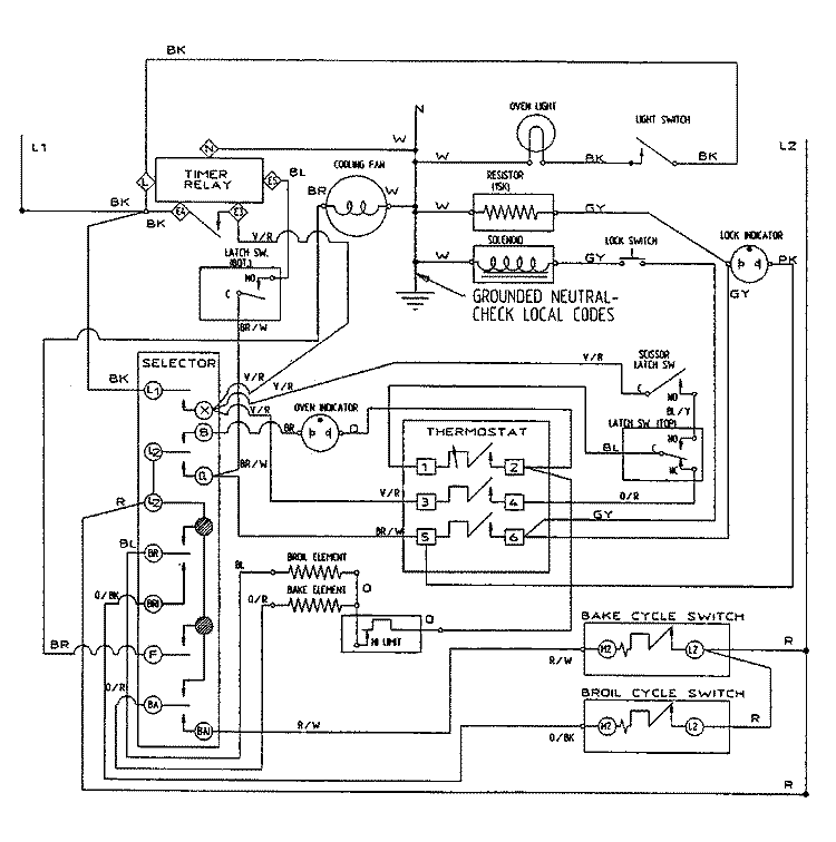 WIRING INFORMATION Diagram and Parts List for W2410B  Jenn-Air Wall Oven