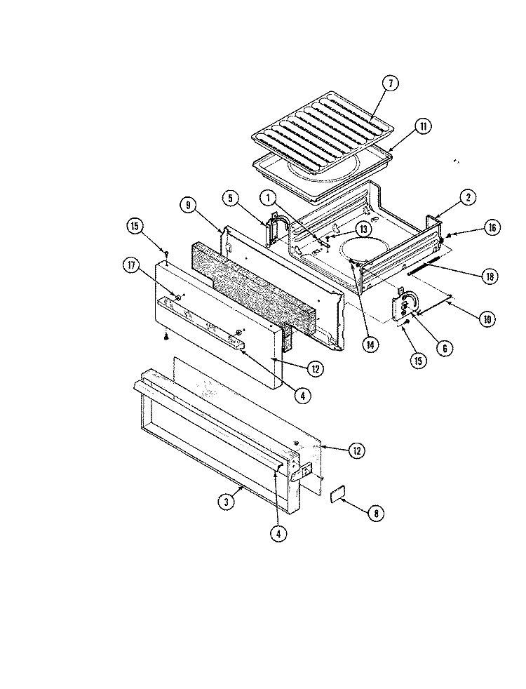 BROILER DRAWER Diagram and Parts List for CKG8421MA729RG  Hardwick Wall Oven