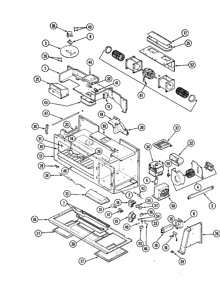 BASE & OVEN CAVITY (VM11A - 89) Diagram and Parts List for CKG8421MA729RG  Hardwick Wall Oven