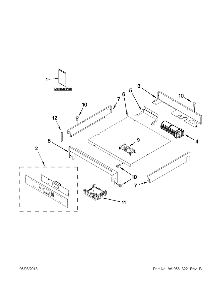 Control Panel Parts Diagram and Parts List for JJW2330WS01  Jenn-Air Wall Oven