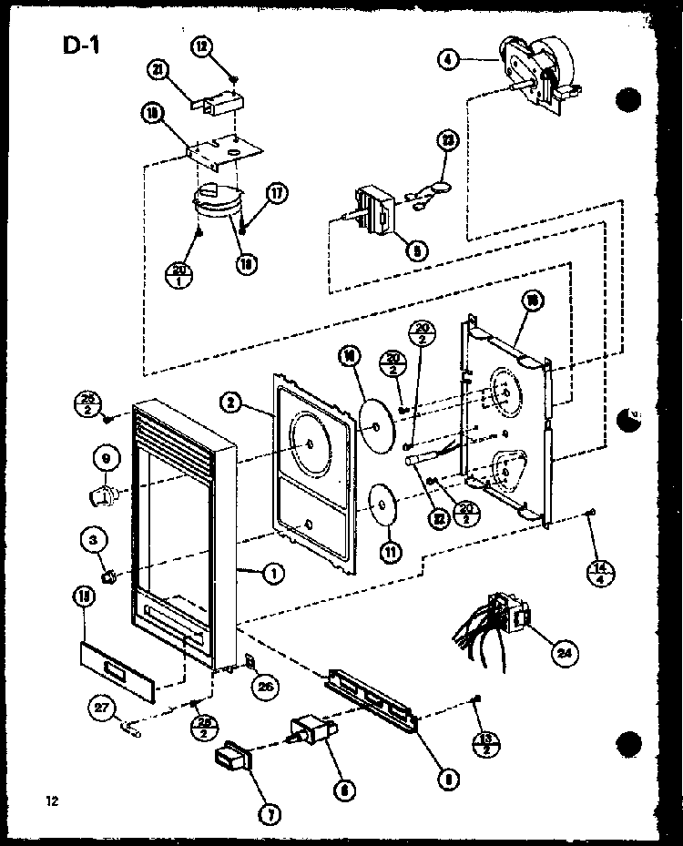Section 2 Diagram and Parts List for CRRL-5D P75590-6M Amana Microwave